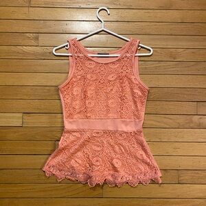 GIRLY Eclipse Sleeveless Coral Blouse - Size S/M